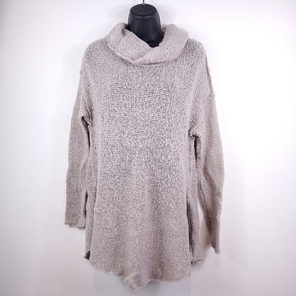 Caslon Sweaters - Caslon Beige/Cream Knit Cowl Neck Sweater